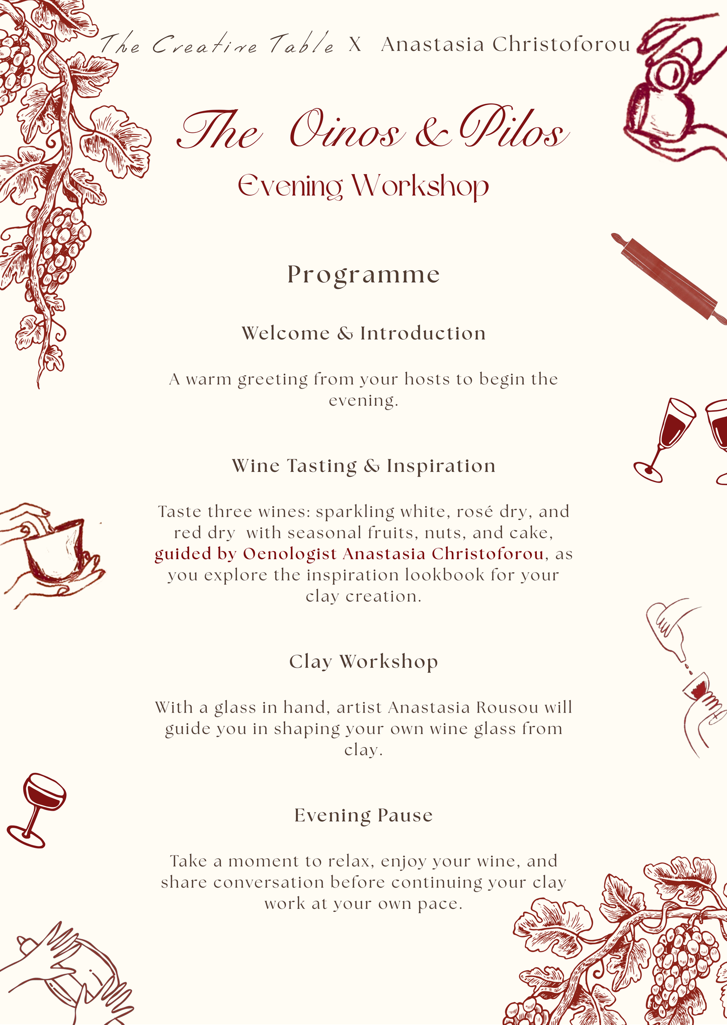The Oinos & Pilos Evening Workshop