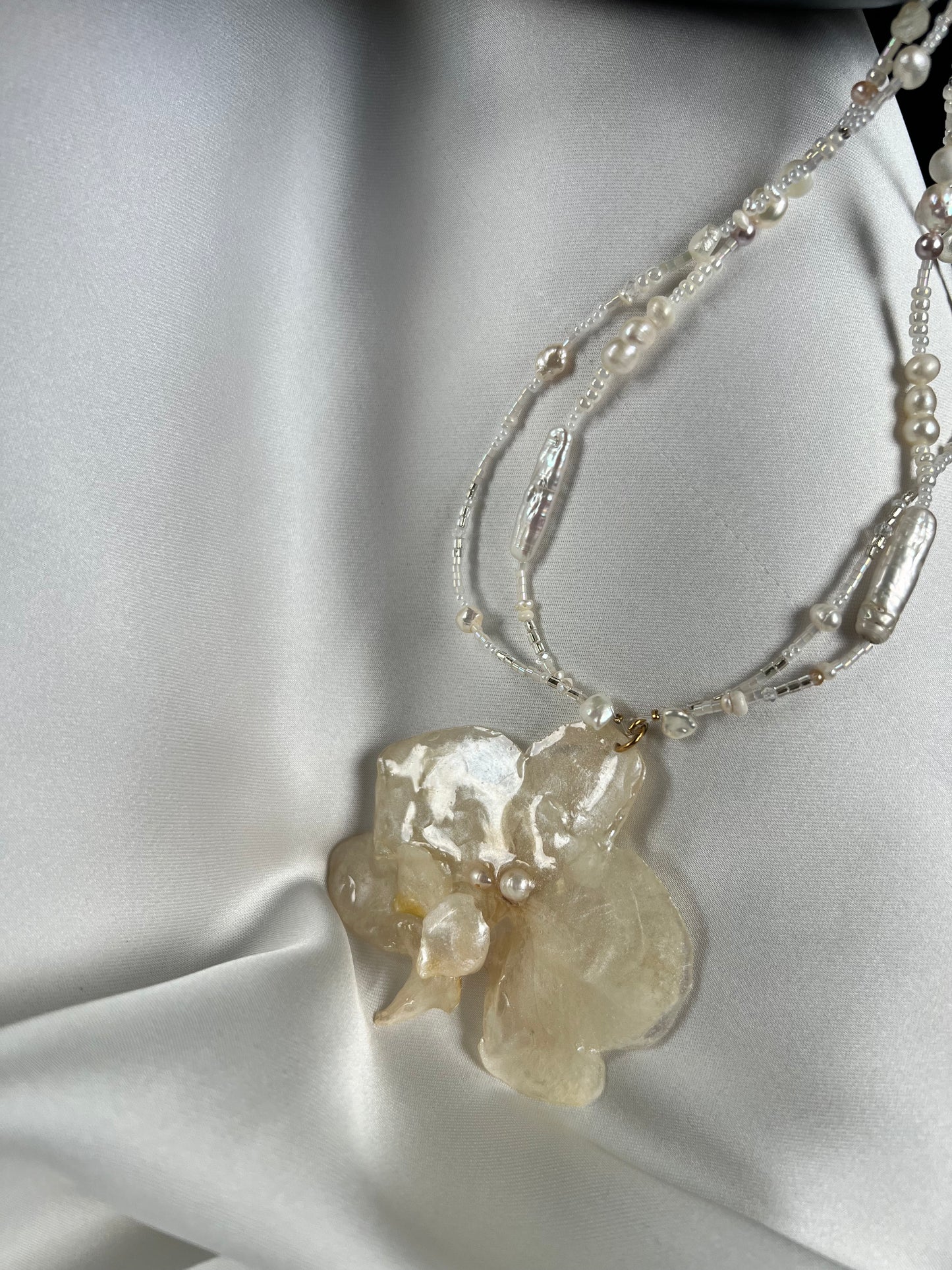 "CELESTINE" Orchid Necklace